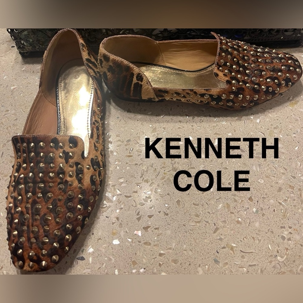 Kenneth Cole Leopard Calf Hair Loafers 7M